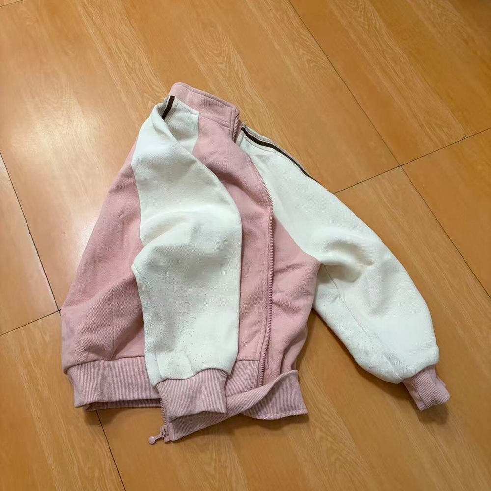 Pink and White Track Jacket